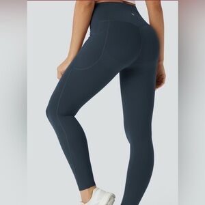 NEW Halara UltraSculpt Navy Blue High Waisted 7/8 Athletic Leggings Sz M Workout